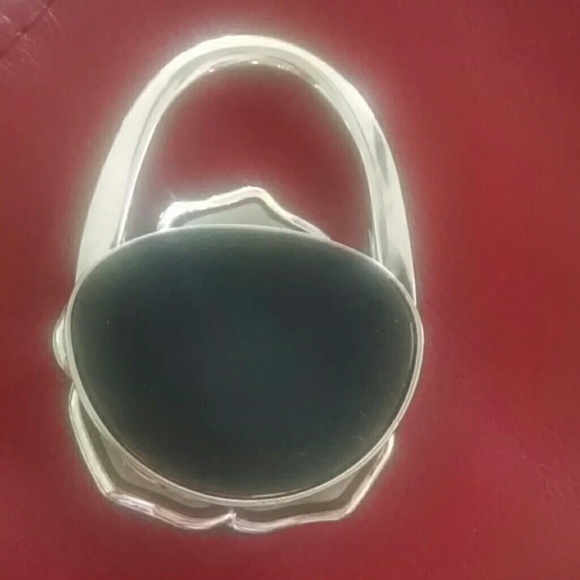 SILVER/BLACK CAMELLIA BAG CHARM - Picture 2 of 3