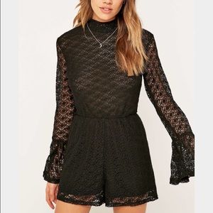 MINKPINK Lace Bell Sleeve Romper