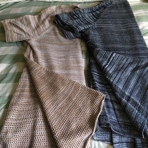 Black and beige tunic sweater