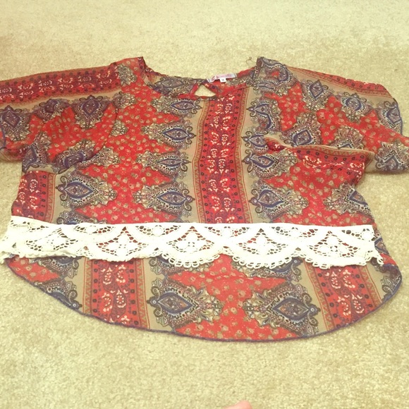 Patterned crop top - Picture 1 of 1