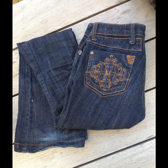 Nine Rivets Denim - Nine Rivets Country Orange Embroidered Stitch Jean Nine Rivets Denim - Nine Rivets Country Orange Embroidered Stitch Jean