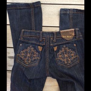 Nine Rivets Jeans - Nine Rivets Country Orange Embroidered Stitch Jean Nine Rivets Jeans - Nine Rivets Country Orange Embroidered Stitch Jean