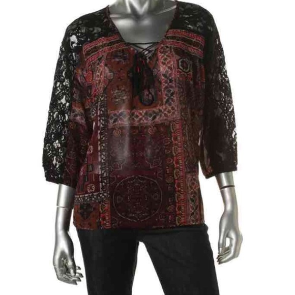 NWT! Authentic MISS ME Abstract blouse!