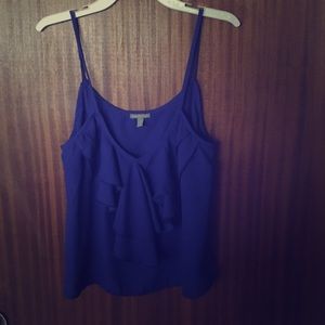 Crop tank top in electric blue