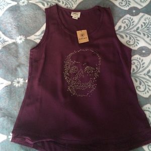 Ariat  sheer plum skull tank