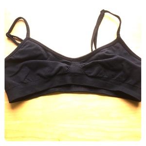 Small black Fabletics bralette. Worn once