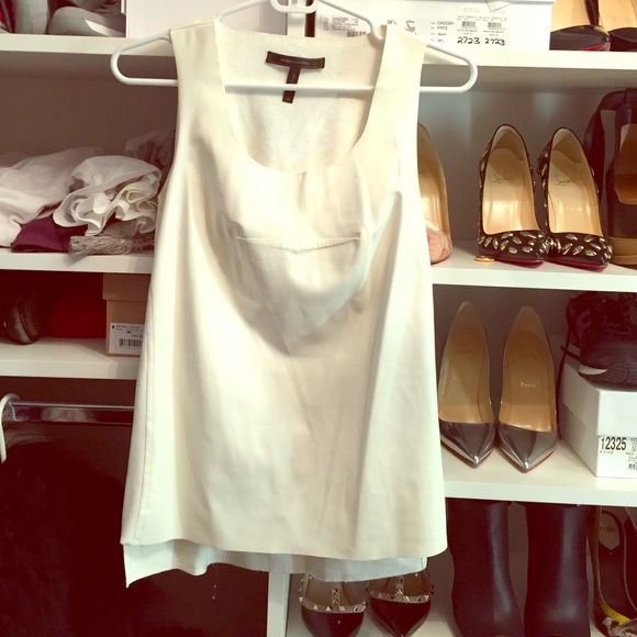 White leather BCBG top