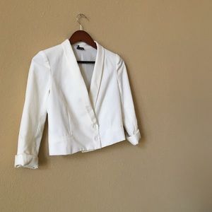 Urban Outfitters Sparkle&Fade Cropped Ivory Blazer
