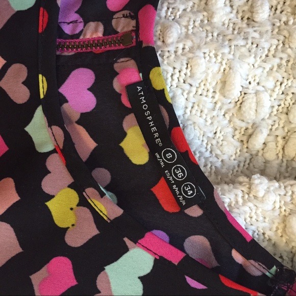 Multicolored Heart Print Swing Tank Top - Picture 4 of 4