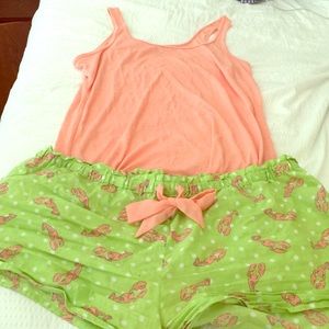 Lobster print pajama set