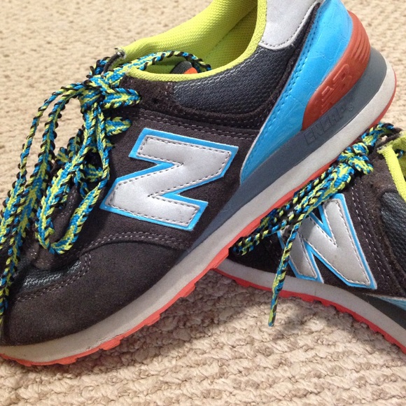 Multi color new balance shoes