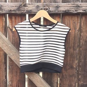 Chic Striped Crop Top
