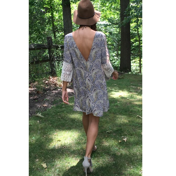 Antique Paisley Print Shift Dress - Picture 2 of 4