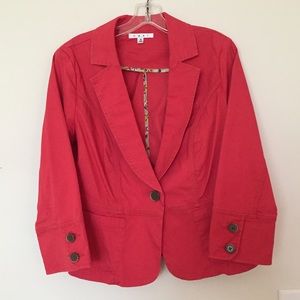 CAbi Orange Denim Blazer/Jacket Size 8 New UT