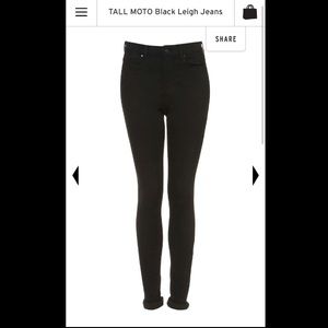 TOPSHOP BLACK SUPERSOFT LEIGH JEANS SZ 28