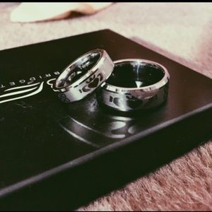 Tungsten Carbride Cladagh Ring  Set