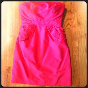JCrew, size 6 strapless pink dress