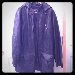 Wilsons Black Leather Coat - Beautiful Condition