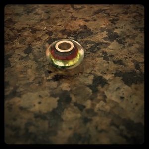 Blue, Red & Yellow metallic bead