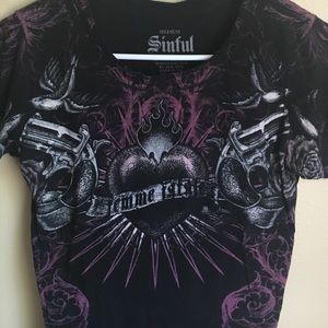Sinful shirt, Guns and roses