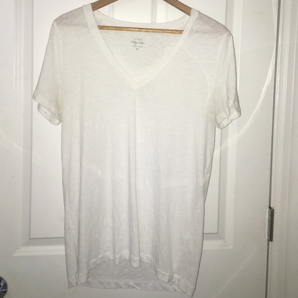 plain white v-neck