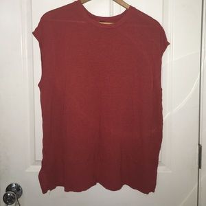 red free people muscle tee
