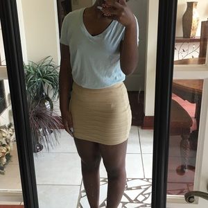 Tan Fitted Skirt