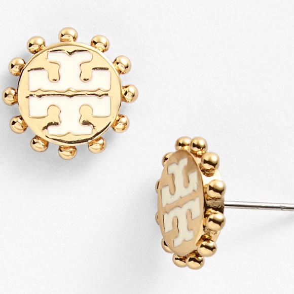 Tory Burch Jewelry - Tory Burch Winslow Logo Stud Earrings!!