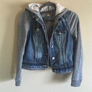 American Eagle hooded denim jacket