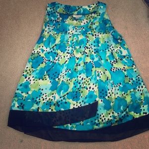 Avenue green and blue tank top