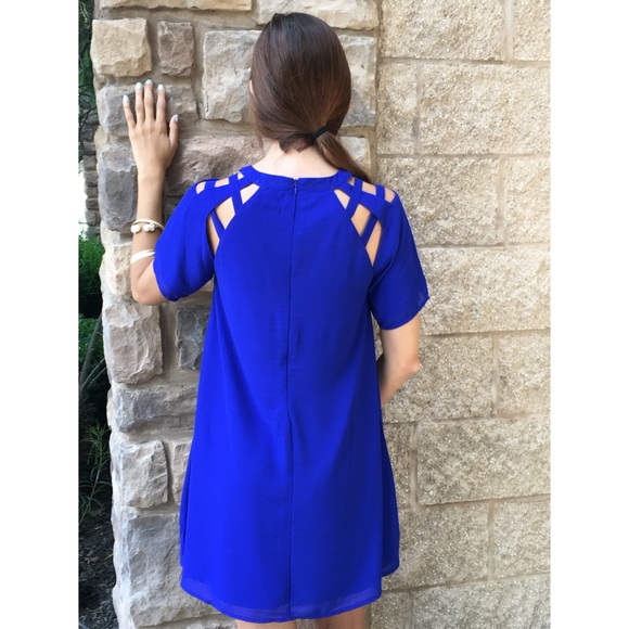 LAST ONE! Azure Blue Trapeze Dress FINAL PRICE! - Picture 3 of 4