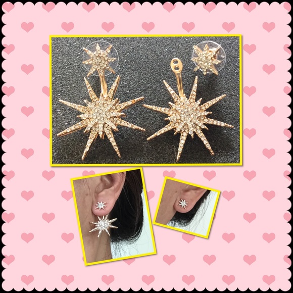 Last pair Snowflake Crystal fission earrings - Picture 2 of 2