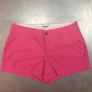 Hot pink chino shorts