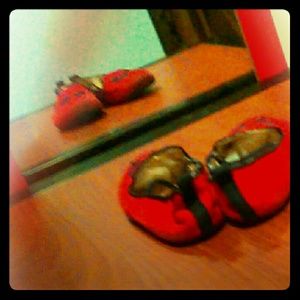 Adorable red toddler flats