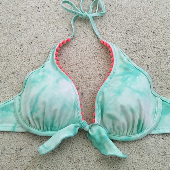 Halter PINK bathing suit top - Picture 1 of 3