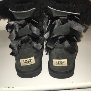 UGG black bow boots