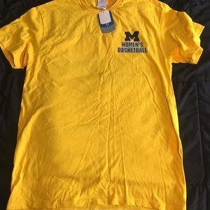 Yellow UofM basketball shirt