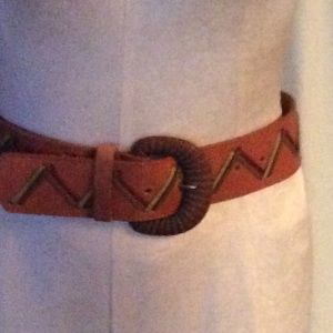 genuine leather brown belt my new Hat tricks