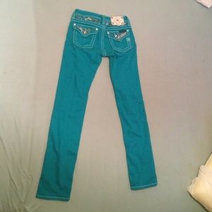 Turquoise miss me jeans