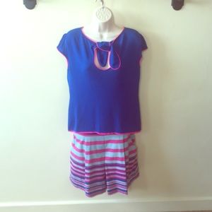 Nanette Lapore, 2-piece top and shorts set.