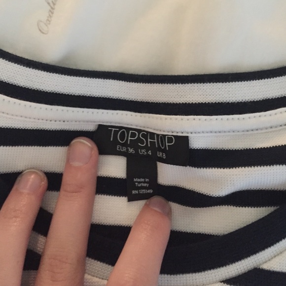 TOPSHOP STRIPED BODYCON DRESS - Picture 3 of 4