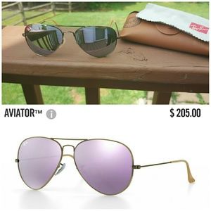 Lilac flash rayban aviators