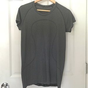 black and white striped tee