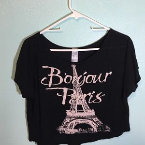 Bonjour Paris Crop Top