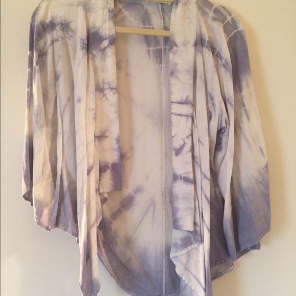 Blue White Tie-Dye Kimono