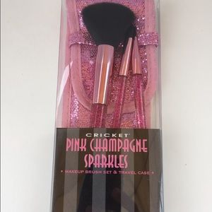 Pink Champagne Sparkles Makeup Brush Set 💖