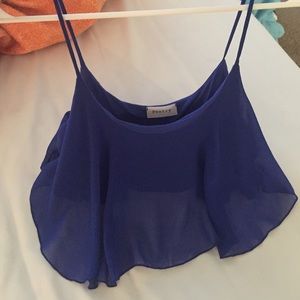 Blue crop top