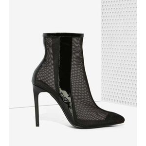 Jeffrey Campbell (Nasty Gal) Blk Mesh Bootie sz9