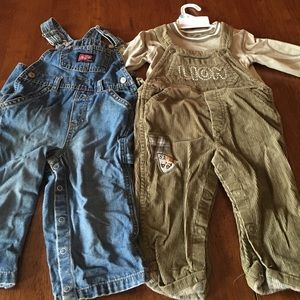 18 months boys overalls and shirt