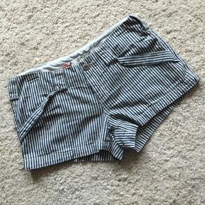 Striped Denim Shorts: Grane